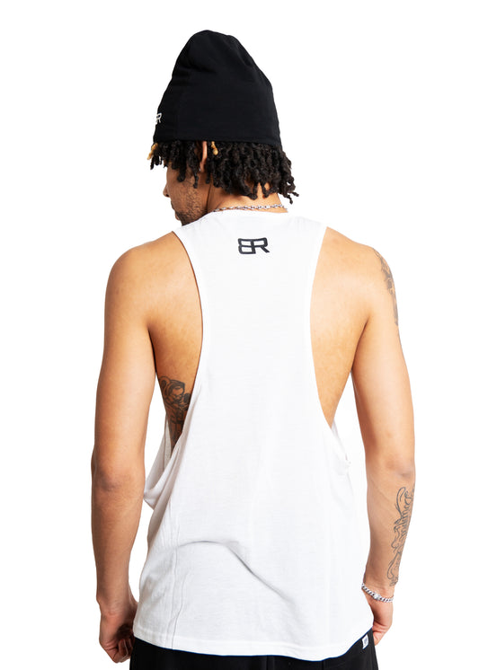 Athlet trägt BlockRebell Tanktop – sportlicher Look mit Statement-Mentalität